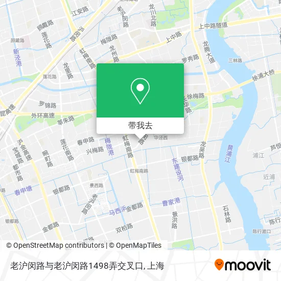 老沪闵路与老沪闵路1498弄交叉口地图
