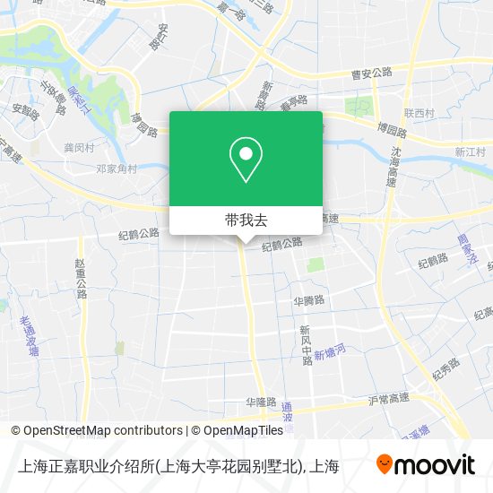 上海正嘉职业介绍所(上海大亭花园别墅北)地图