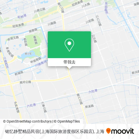 铭忆静墅精品民宿(上海国际旅游度假区乐园店)地图