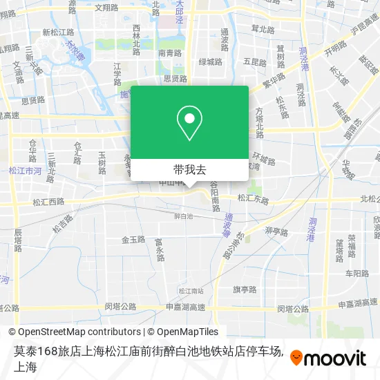 莫泰168旅店上海松江庙前街醉白池地铁站店停车场地图