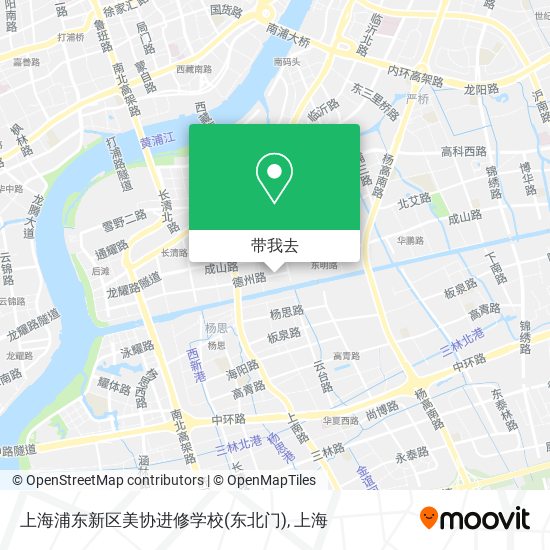 上海浦东新区美协进修学校(东北门)地图