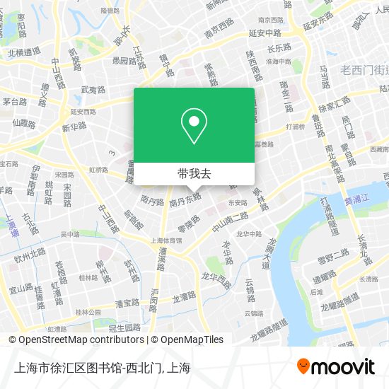 上海市徐汇区图书馆-西北门地图