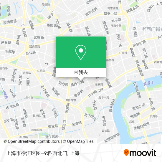 上海市徐汇区图书馆-西北门地图