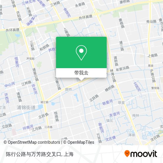 陈行公路与万芳路交叉口地图