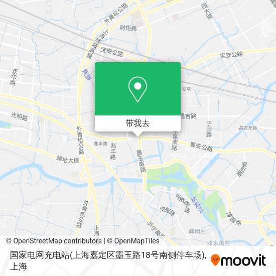 国家电网充电站(上海嘉定区墨玉路18号南侧停车场)地图