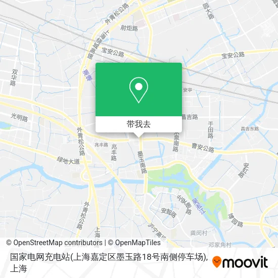 国家电网充电站(上海嘉定区墨玉路18号南侧停车场)地图
