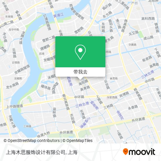 上海木思服饰设计有限公司地图