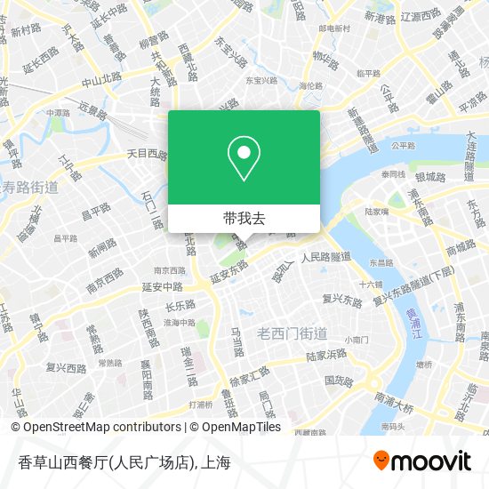 香草山西餐厅(人民广场店)地图