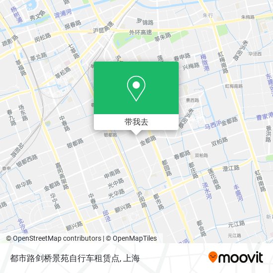 都市路剑桥景苑自行车租赁点地图