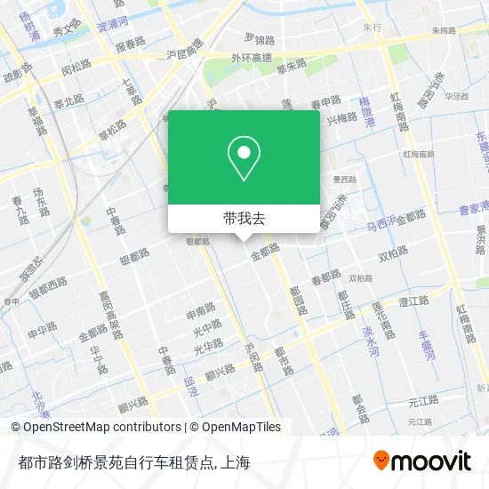 都市路剑桥景苑自行车租赁点地图