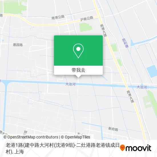 老港1路(建中路大河村(沈港9组)-二灶港路老港镇成日村)地图