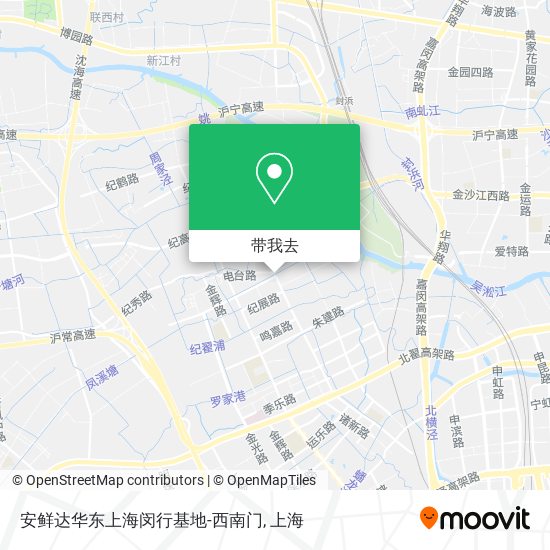 安鲜达华东上海闵行基地-西南门地图