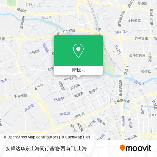 安鲜达华东上海闵行基地-西南门地图