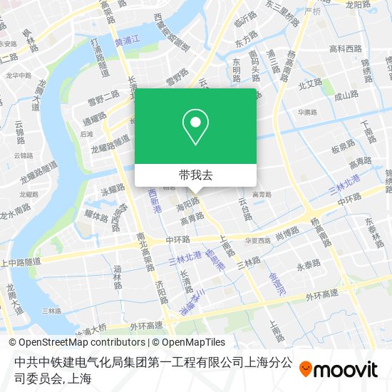 中共中铁建电气化局集团第一工程有限公司上海分公司委员会地图