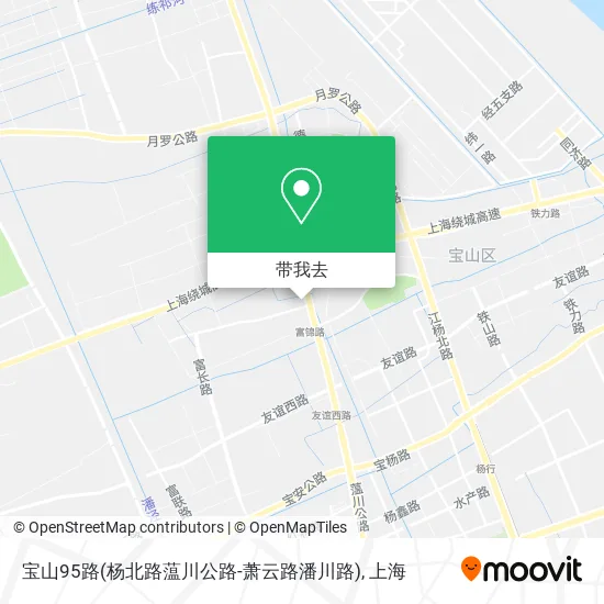 宝山95路(杨北路蕰川公路-萧云路潘川路)地图