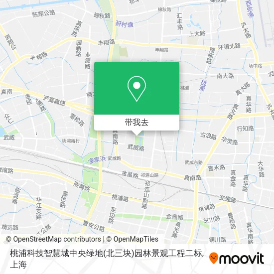桃浦科技智慧城中央绿地(北三块)园林景观工程二标地图