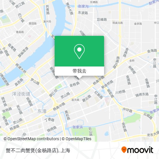 蟹不二肉蟹煲(金杨路店)地图