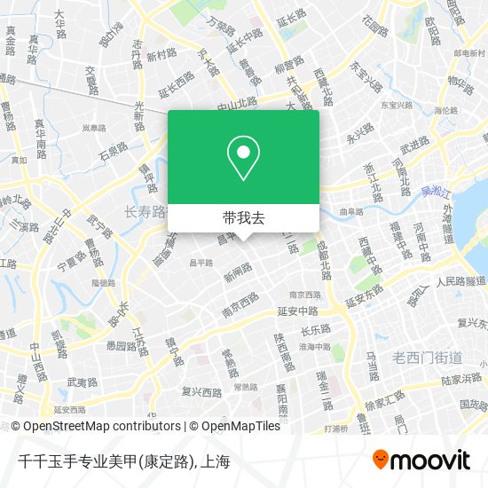 千千玉手专业美甲(康定路)地图