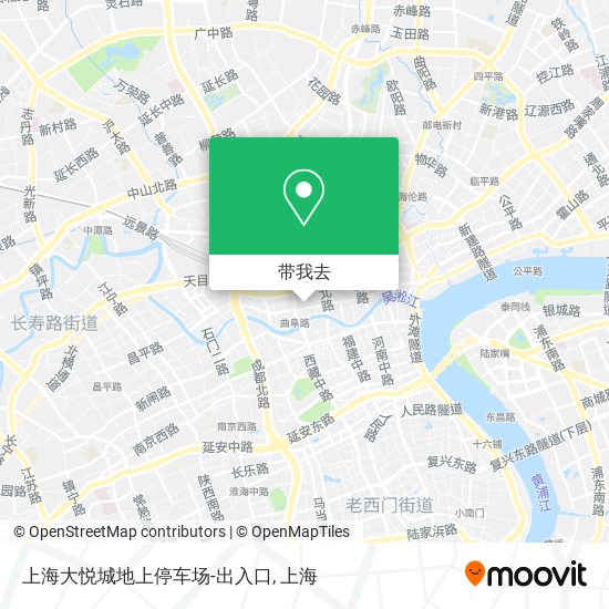 上海大悦城地上停车场-出入口地图