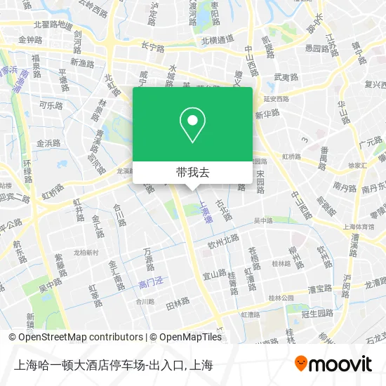 上海哈一顿大酒店停车场-出入口地图