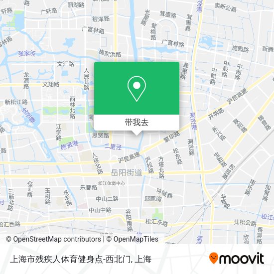 上海市残疾人体育健身点-西北门地图