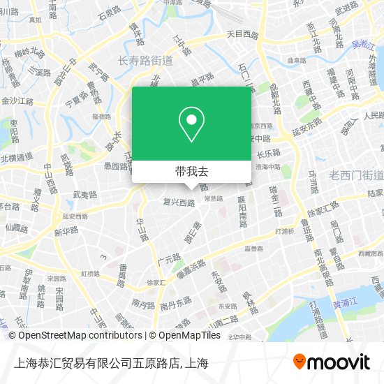 上海恭汇贸易有限公司五原路店地图