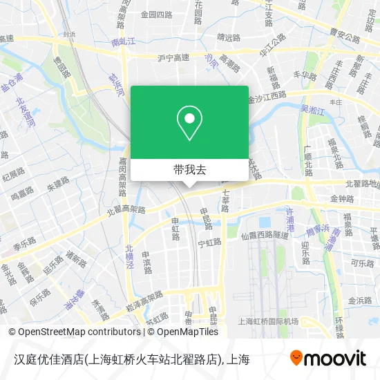 汉庭优佳酒店(上海虹桥火车站北翟路店)地图
