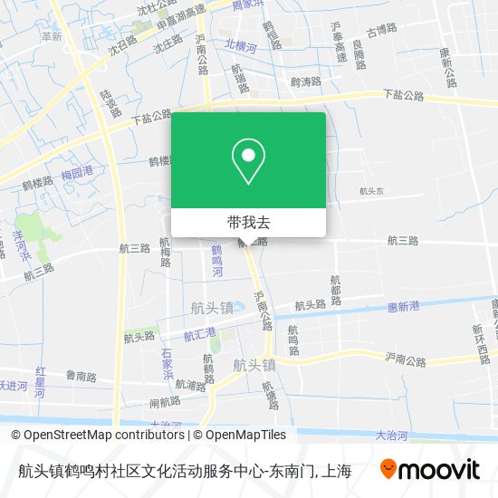 航头镇鹤鸣村社区文化活动服务中心-东南门地图