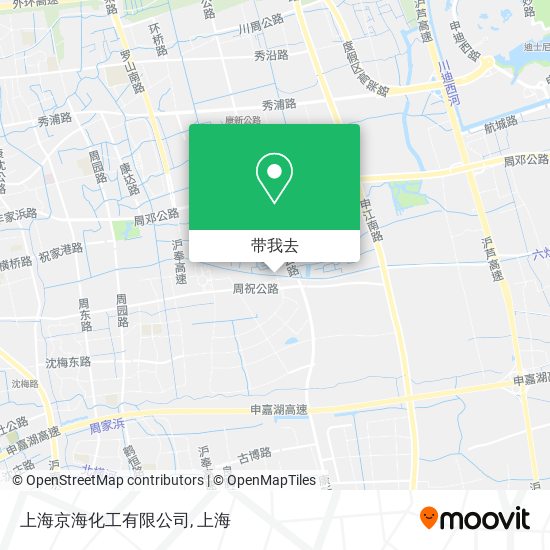 上海京海化工有限公司地图