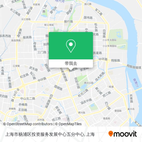 上海市杨浦区投资服务发展中心五分中心地图