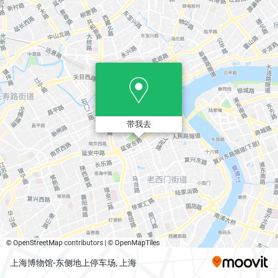 上海博物馆-东侧地上停车场地图