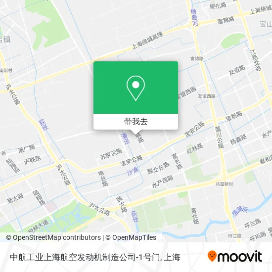 中航工业上海航空发动机制造公司-1号门地图