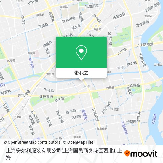 上海安尔利服装有限公司(上海国民商务花园西北)地图