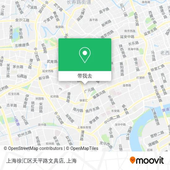 上海徐汇区天平路文具店地图