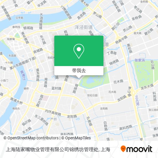 上海陆家嘴物业管理有限公司锦绣坊管理处地图