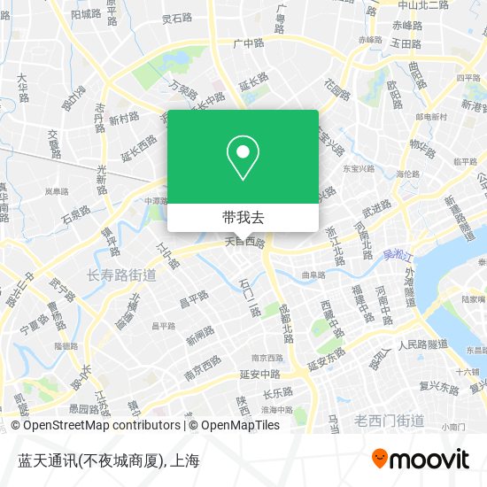蓝天通讯(不夜城商厦)地图