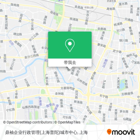鼎袖企业行政管理(上海普陀)城市中心地图