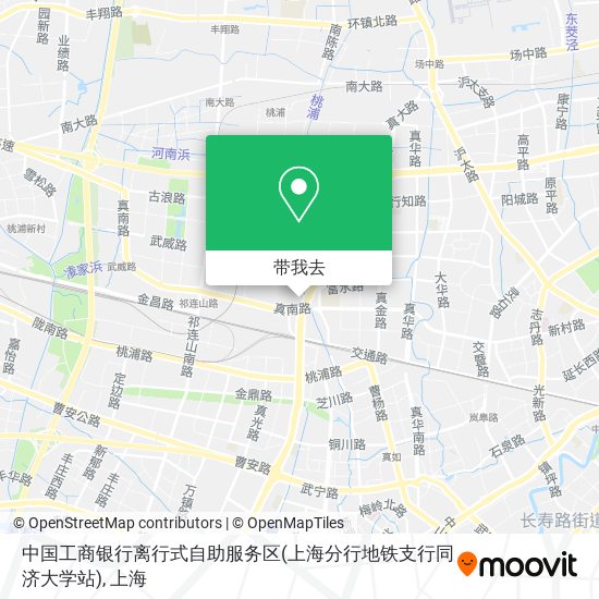中国工商银行离行式自助服务区(上海分行地铁支行同济大学站)地图