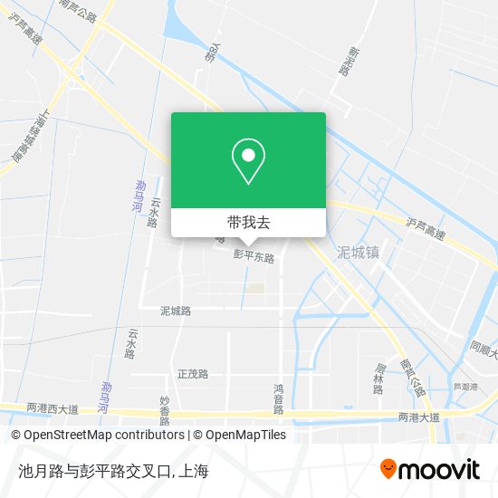 池月路与彭平路交叉口地图