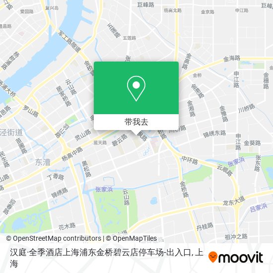 汉庭·全季酒店上海浦东金桥碧云店停车场-出入口地图