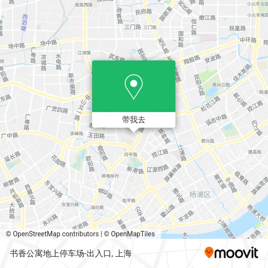 书香公寓地上停车场-出入口地图