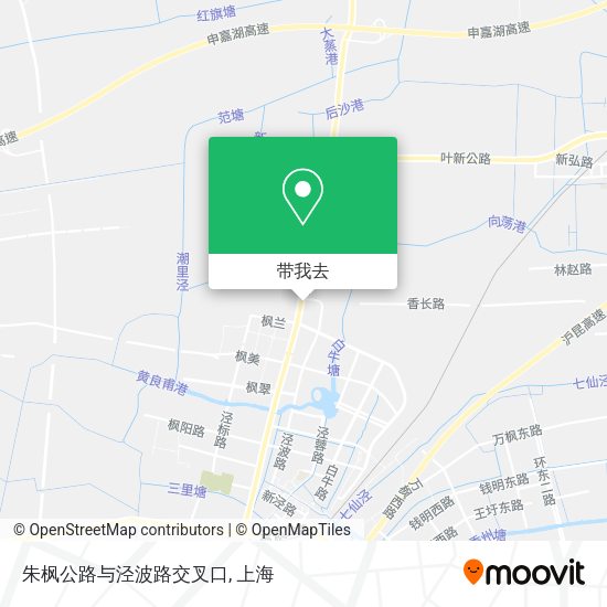 朱枫公路与泾波路交叉口地图
