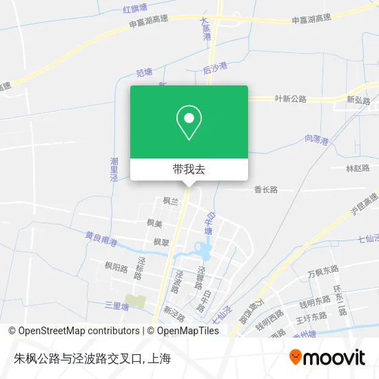 朱枫公路与泾波路交叉口地图