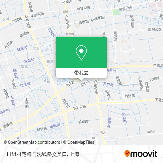 11组村宅路与沈钱路交叉口地图