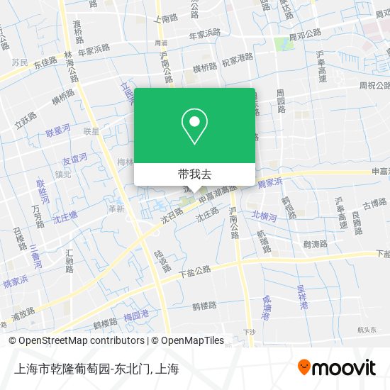 上海市乾隆葡萄园-东北门地图