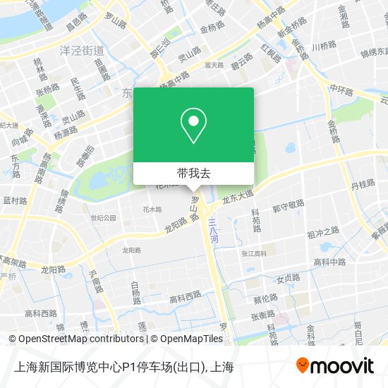 上海新国际博览中心P1停车场(出口)地图