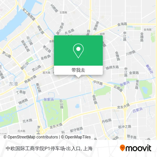 中欧国际工商学院P1停车场-出入口地图