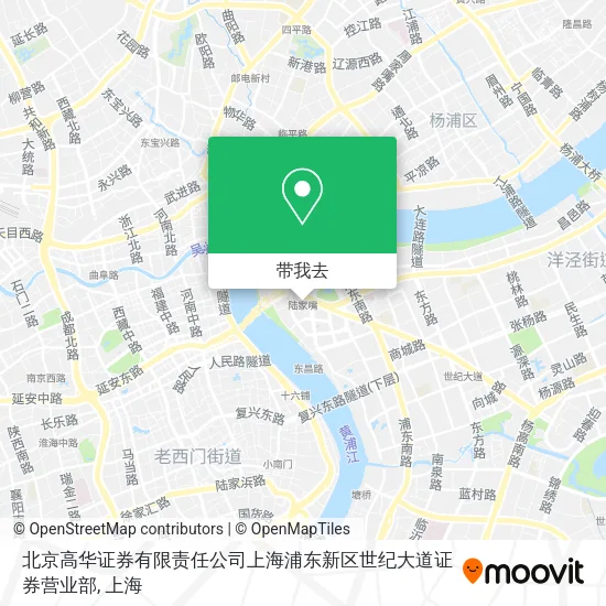 北京高华证券有限责任公司上海浦东新区世纪大道证券营业部地图