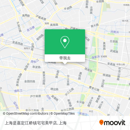 上海是嘉定江桥镇宅宅美甲店地图