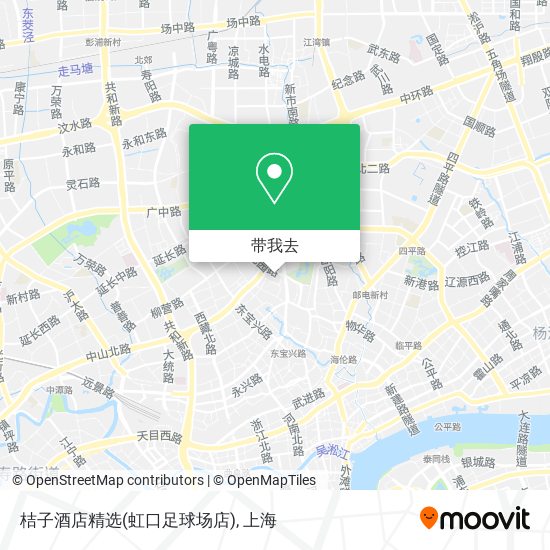 桔子酒店精选(虹口足球场店)地图